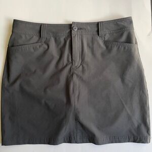 Eddie Bauer Skort Women 8 Gray Active Hiking Travel Skirt Shorts Gorpcore Casual